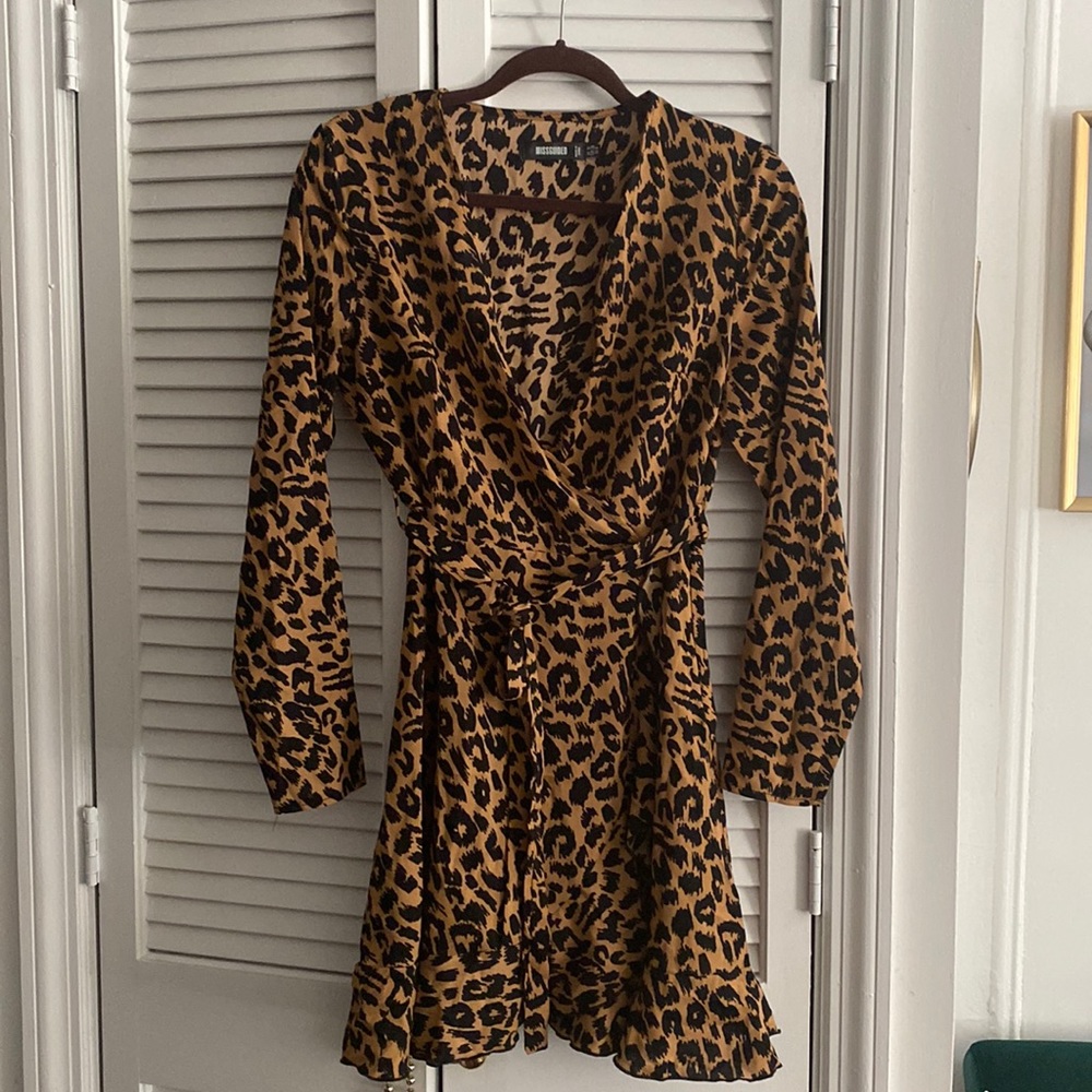 Missguided animal print dress